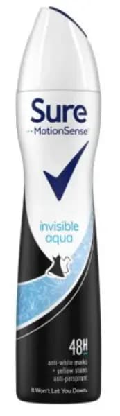 Sure Motion Sense Invisible Aqua Deodorant 125ml