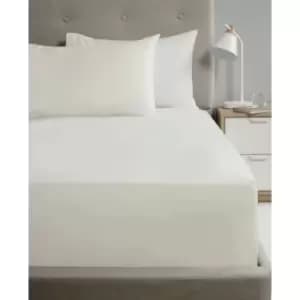 Home 16 Deep Flat Sheet 180TC Percale Cream Super King Sheet - Cream - Rapport