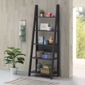 Riva Ladder Bookcase Black