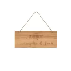 Cooking Up A Spell Engraved Hanging Sign
