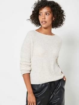 Mint Velvet Twist Knot Back Jumper - Neutral