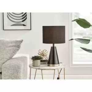 Furniture Box Zoe Black and Gold Metal Table Lamp Light