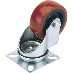 Draper Swivel Plate Fixing Polyurethane Wheeled Castor 100mm