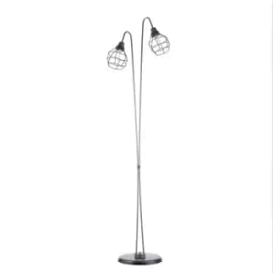 Grid Industrial Multi Arm Floor Lamp, E27