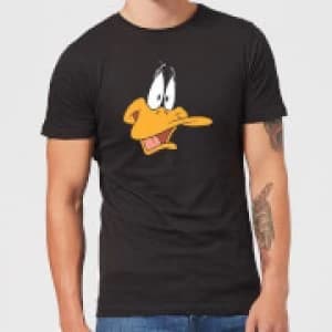 Looney Tunes Daffy Duck Face Mens T-Shirt - Black