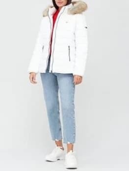 Tommy Jeans Essential Hooded Jacket - White