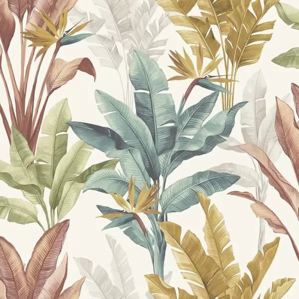 Rasch - Madagascar Multicoloured Tropical Floral Paste The Paper Wallpaper