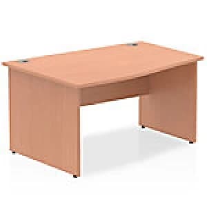 Impulse Panel End 1400 Left Hand Wave Desk Beech