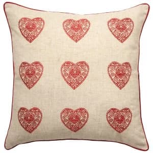 Catherine Lansfield Vintage Hearts Cushion