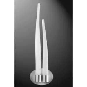 Wall light Estalacta 2 Bulbs GU10 Indoor / Outdoor, silver / opal white