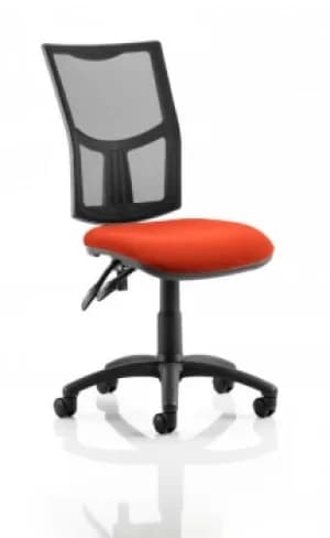 Eclipse II Lever Task Operator Chair Mesh Back With Bespoke Colour Seat in Orange