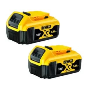 DEWALT DCB182P2 5Ah 18V Power Tool Battery, For Use With 18V XR 5Ah Battery