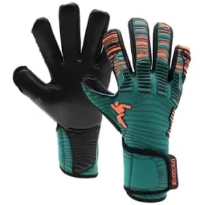 Precision Childrens/Kids Elite 2.0 Contact Goalkeeper Gloves (6) (Teal/Fluorescent Orange/Black)