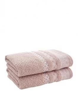 Catherine Lansfield Malawa Geo Band 2 X Hand Towel