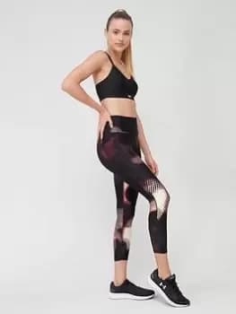 Under Armour Infinity Low Strappy Bra - Black/White, Size S, Women