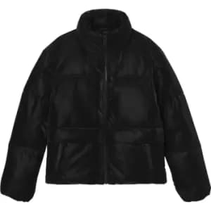 Calvin Klein Jeans Faux Suede Wide Puffer - Black