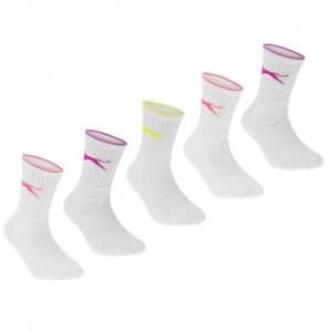 Slazenger Crew Socks 5 Pack Childs - Bright Asst