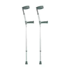 Double Adjustable Crutches With Plastic Handle - Pair - Long