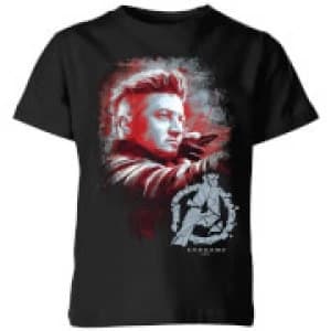 Avengers Endgame Hawkeye Brushed Kids T-Shirt - Black - 11-12 Years