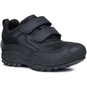 Geox New Savage Boys Junior Waterproof Rip Tape School Shoes boys's Childrens Shoes Trainers in Black
