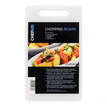 Chef Aid Poly Chopping Board 25 x 15 x 0.9cm