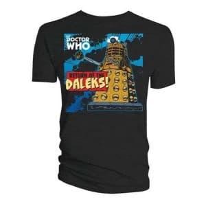 Doctor Who - Return of the Daleks Mens Medium T-Shirt - Black