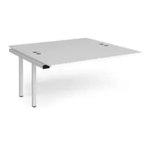 Bench Desk Add On 2 Person Rectangular Desks 1600mm White Tops With White Frames 1600mm Depth Connex