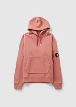 C.P. Company Kids Basic Fleece Hoodie In Cedar Wood