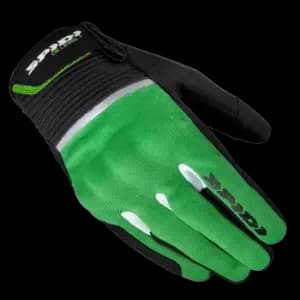 Spidi Flash CE Black Kawasaki Green Gloves 2XL