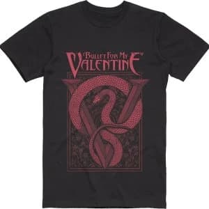 Bullet For My Valentine - Red Snake Unisex Large T-Shirt - Black