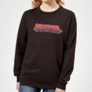 Marvel Deadpool Logo Womens Sweatshirt - Black
