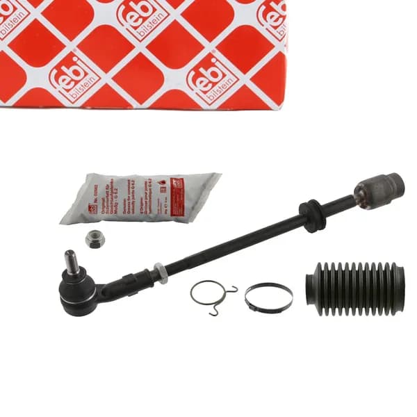 FEBI BILSTEIN 100342 Tie Rod Front Axle Left with nuts, with grease with clamps, with steering bellow BMTS Turbo NEW SEAT: Ibiza 2, VOLKSWAGEN: GOLF 2