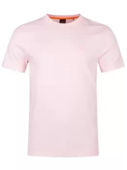 BOSS Tales Logo-patch T-Shirt Open Pink