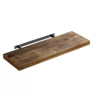 CASARIA Floating Wall Shelf with Wall Mount 70cm Dark Oak