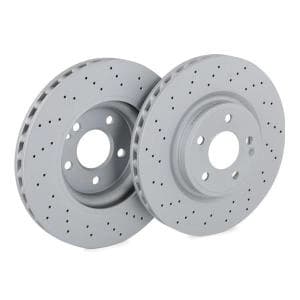 PAIR PAINTED BREMBO BRAKE DISCS 08.5085.11