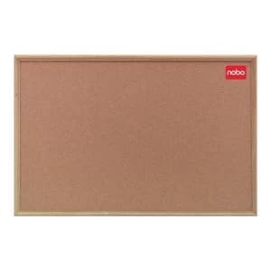 Nobo Classic 1200 x 900mm Noticeboard with Cork Surface Oak Frame and Wall Fixing Kit