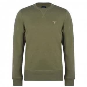 Gant Original Crew Neck Sweatshirt - Olive 358