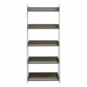 Interiors by PH 5 Tier Shelf Unit with White Frame, Natural
