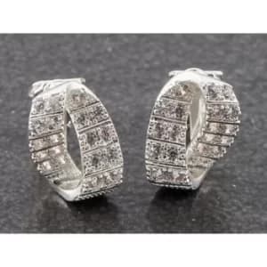 Sparkle Teardrop Silver Plated Clip on Earrings