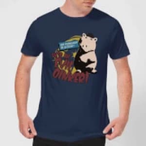 Toy Story Evil Oinker Mens T-Shirt - Navy - L