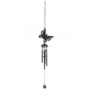 Black Butterfly Cutout Windchime