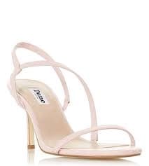 Dune Pink Leather 'Mojos' High Stiletto Heel Ankle Strap Sandals - 3