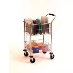 Slingsby Mail Distribution Trolley With Chrome Finish