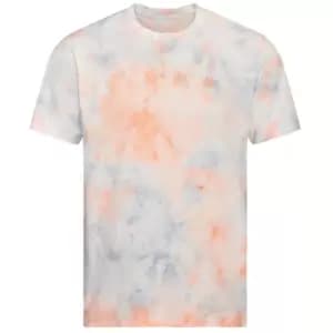 Awdis Unisex Adult Tie Dye T-Shirt (L) (Grey/Pink)