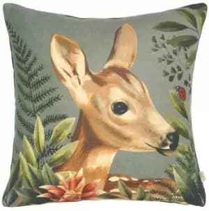 Forest Fawn Cushion Grey / 43 x 43cm / Cover Only
