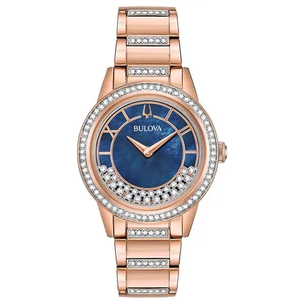 Bulova 98L247 Rose Gold Plated Bracelet Watch - W83171