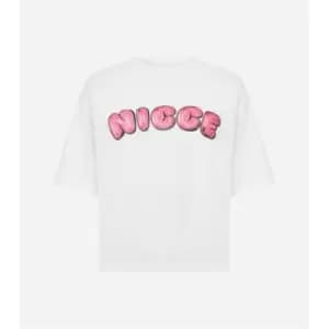 Nicce Caddel Crop T Shirt - White