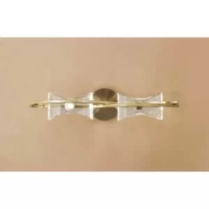 Kromo wall light with switch 2 Bulbs G9, antique brass