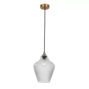 Larissa Lighting - Larissa Piraeus Dome Ceiling Pendant Light 1x E27 Clear Class