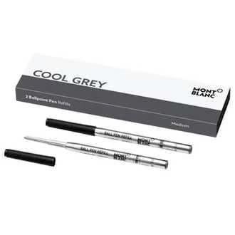 Mont Blanc - 2 Ballpoint Pen Refills (m) Cool Grey - Ballpoint Pen Refill - Grey